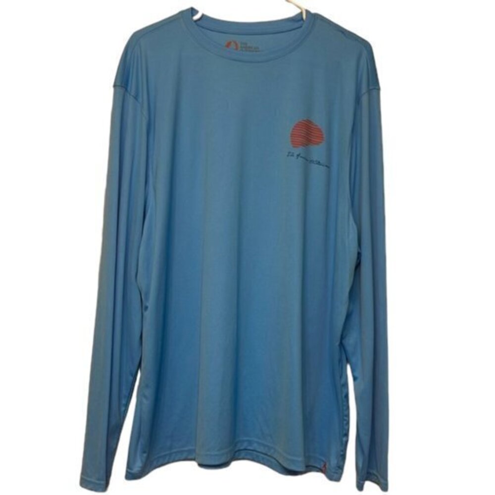 The American Outdoorsman Teal Long Sleeve Sun Mountain Shirt Size XXL EUC #5111